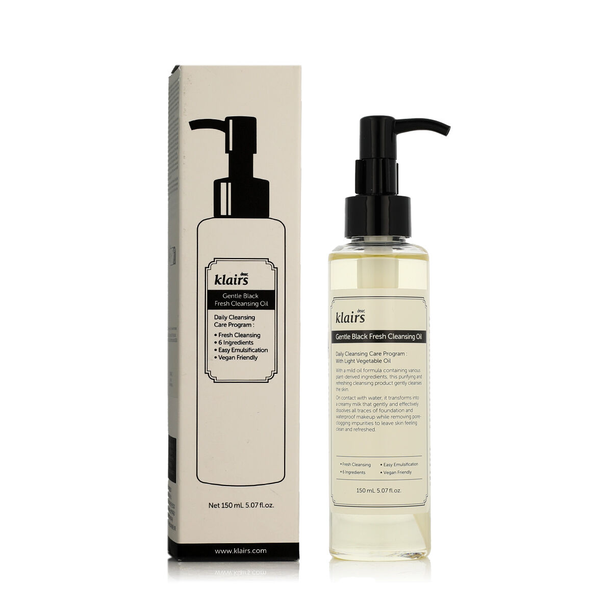 Palasaippua Dear Klairs Gentle Black 150 ml